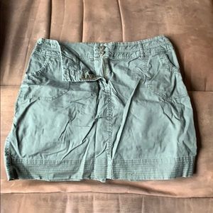 Navy green jean skirt